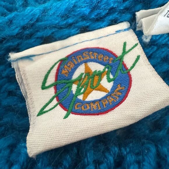 MainStreet Sport Company Size Large Blue Chunky Knit Sweater Size Large - Picture 10 of 13